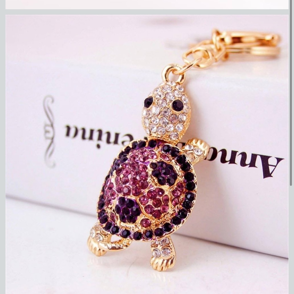 Pick One Crystal Animal or Fruit Charm and/or Keychain Pickcolor